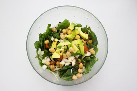 healthy salad with chickpeas