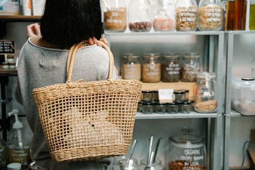 whole grains selection at a market