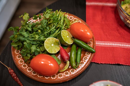 colorful plate of fruits and vegetables