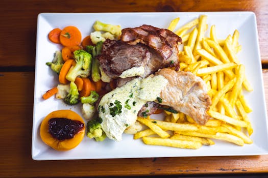 colorful plate of grilled chicken and vegetables