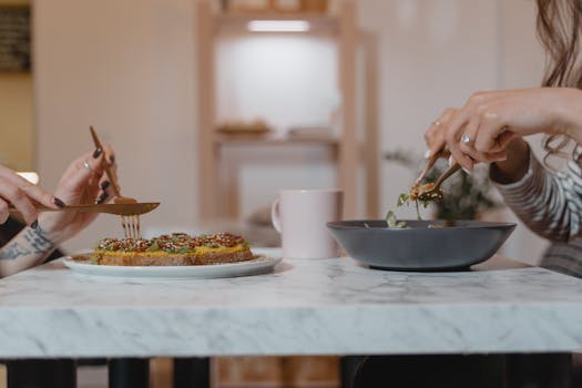 woman enjoying a healthy meal with friends