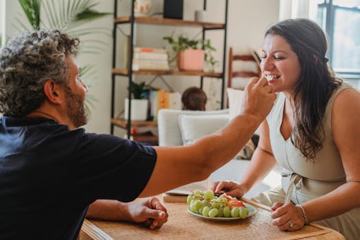 happy woman enjoying a healthy meal