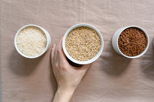 Nutritional value of different grains