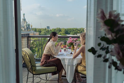 image of a woman enjoying breakfast