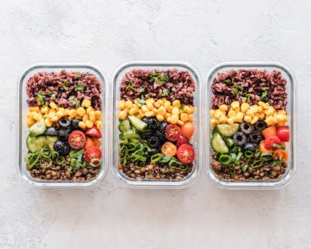 colorful meal prep containers