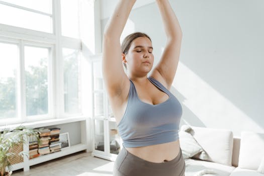 image of active woman exercising