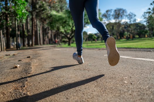 woman jogging in the park