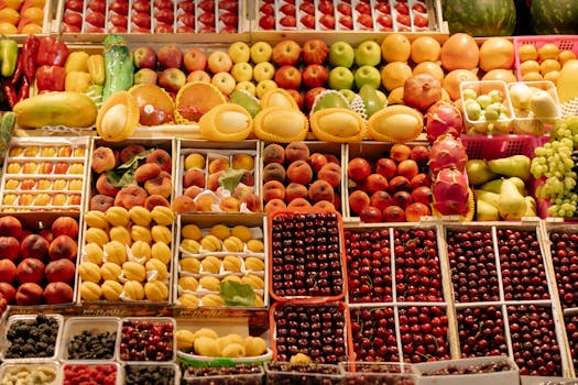 colorful assortment of fruits and vegetables