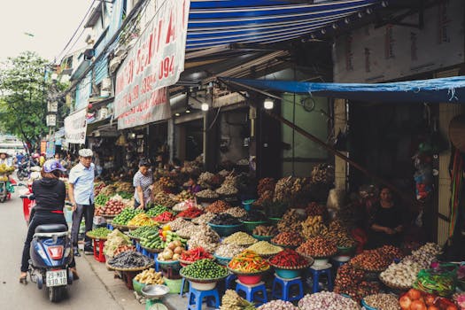 fresh produce at a local market