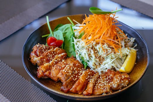 colorful salad with unusual vegetables