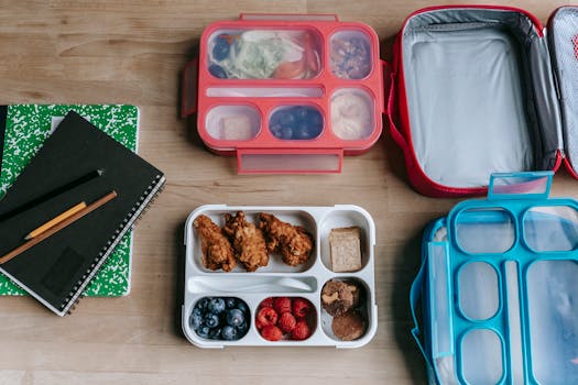 Healthy snacks in meal prep containers